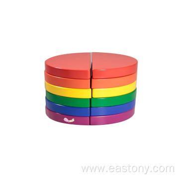 Wooden Building Blocks In 6 Colors Circle Blocks